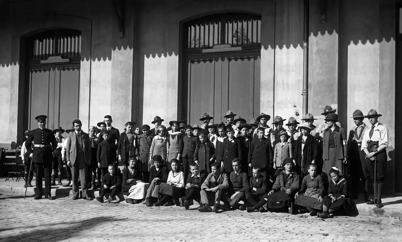 nens-austriacs-Primera-expedicio-Port-de-Barcelona-10-10-1920